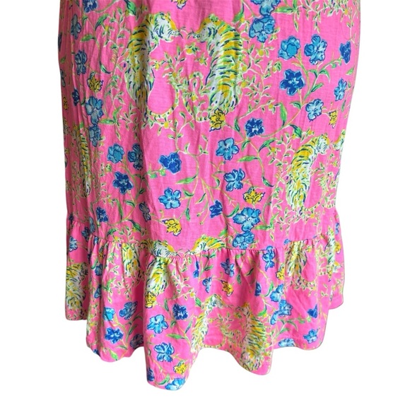 Lilly Pulitzer Camilla Dress Prosecco Pink Tigress Garden, Womens size Medium - Picture 7 of 11